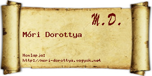 Móri Dorottya névjegykártya